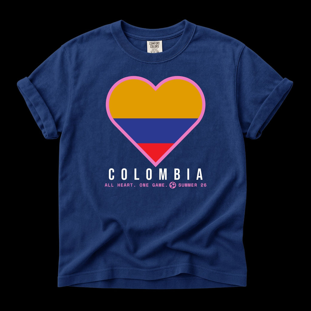 Heart of Colombia — Unisex Oversized Game Day T-Shirt