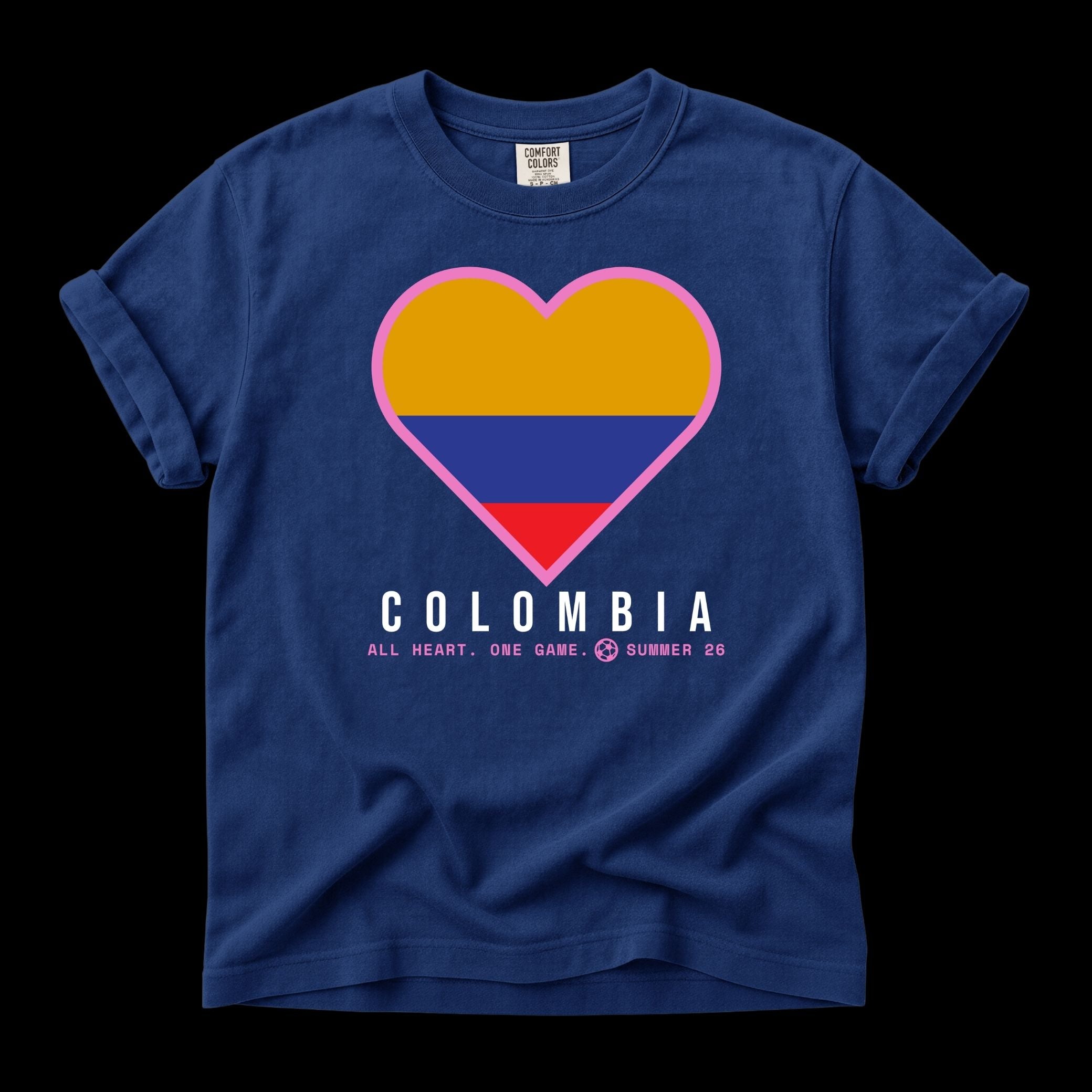 Heart of Colombia — Unisex Oversized Game Day T-Shirt