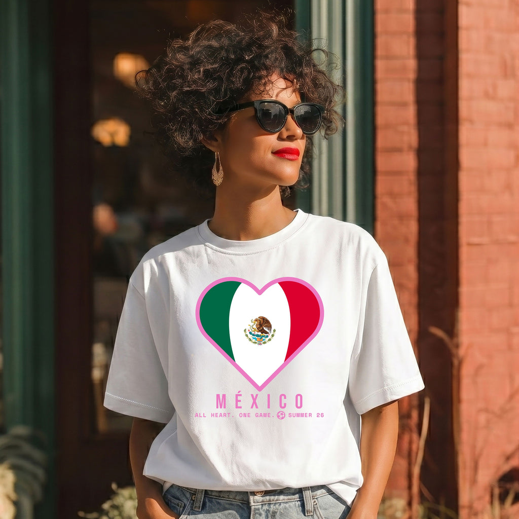 Heart of Mexico — Women’s Soft Game Day T-Shirt (White)