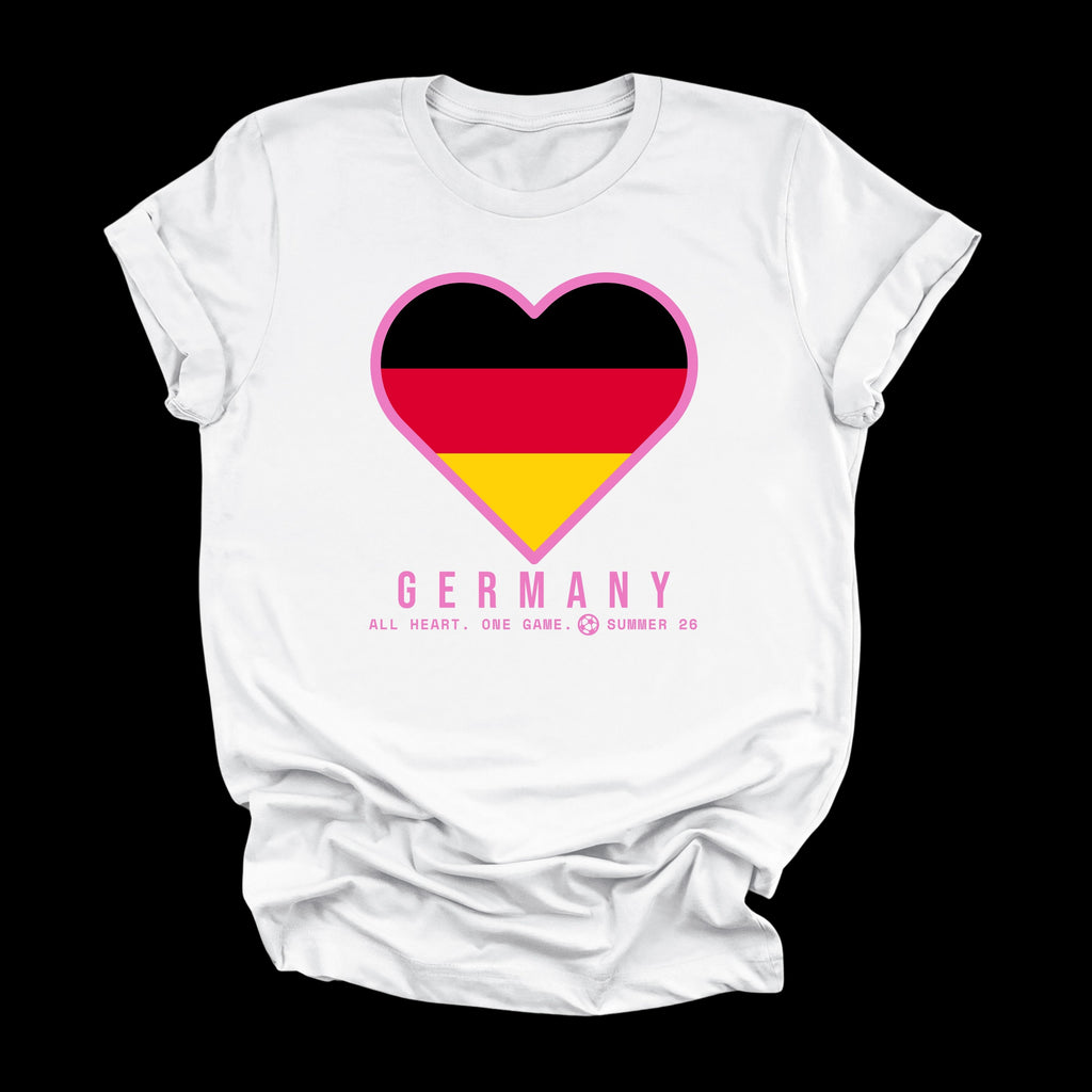 Heart of Germany — Women’s Soft Game Day T-Shirt (White)