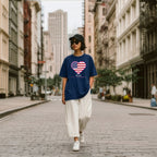 Heart of USA — Unisex Oversized Game Day T-Shirt