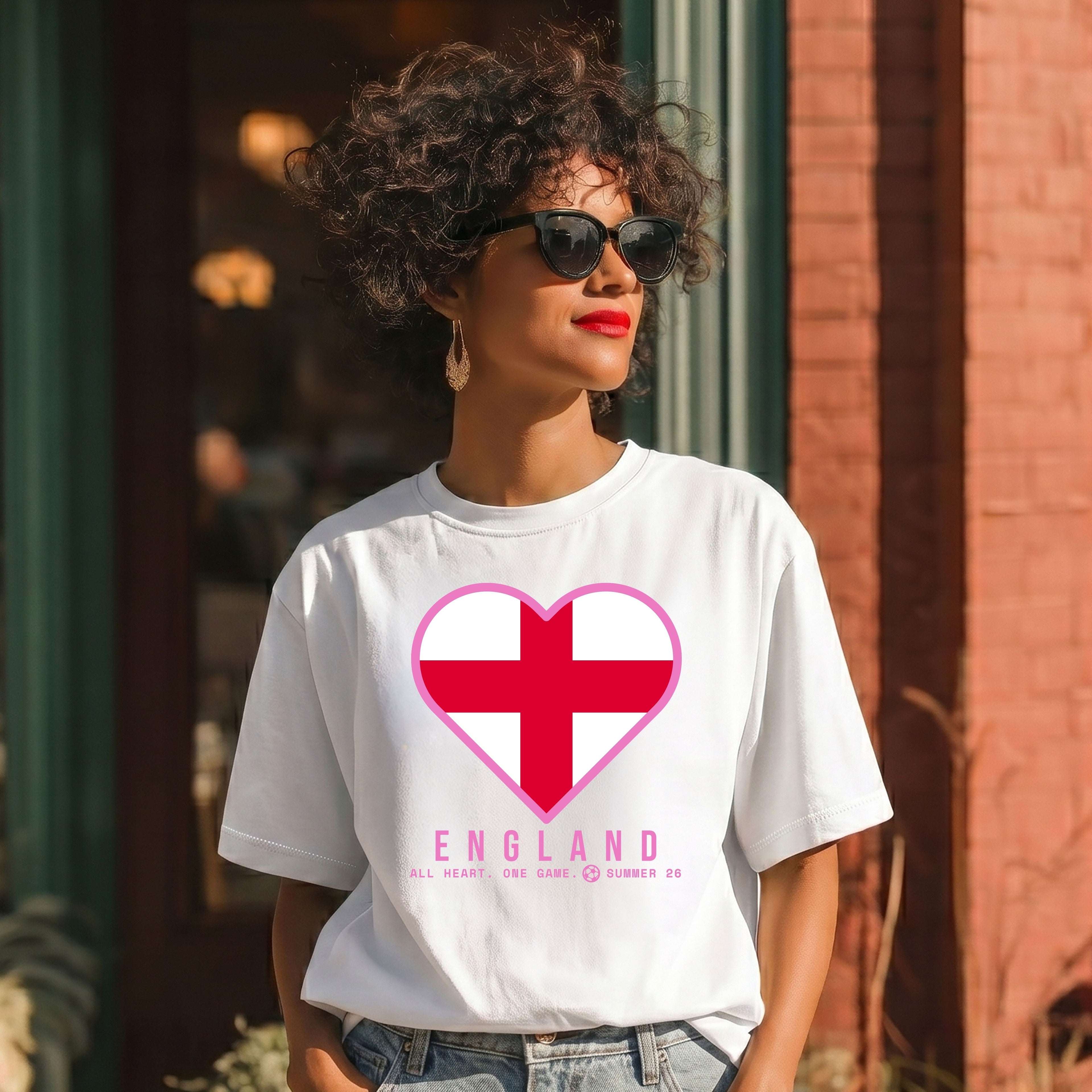Heart of England — Women’s Soft Game Day T-Shirt (White)
