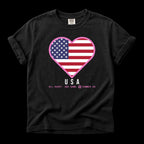 Heart of USA — Unisex Oversized Game Day T-Shirt