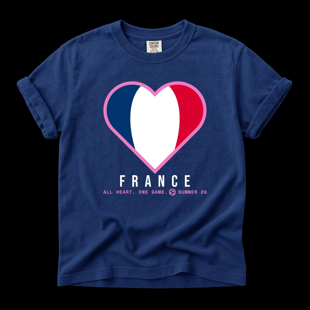 Heart of France — Unisex Oversized Game Day T-Shirt