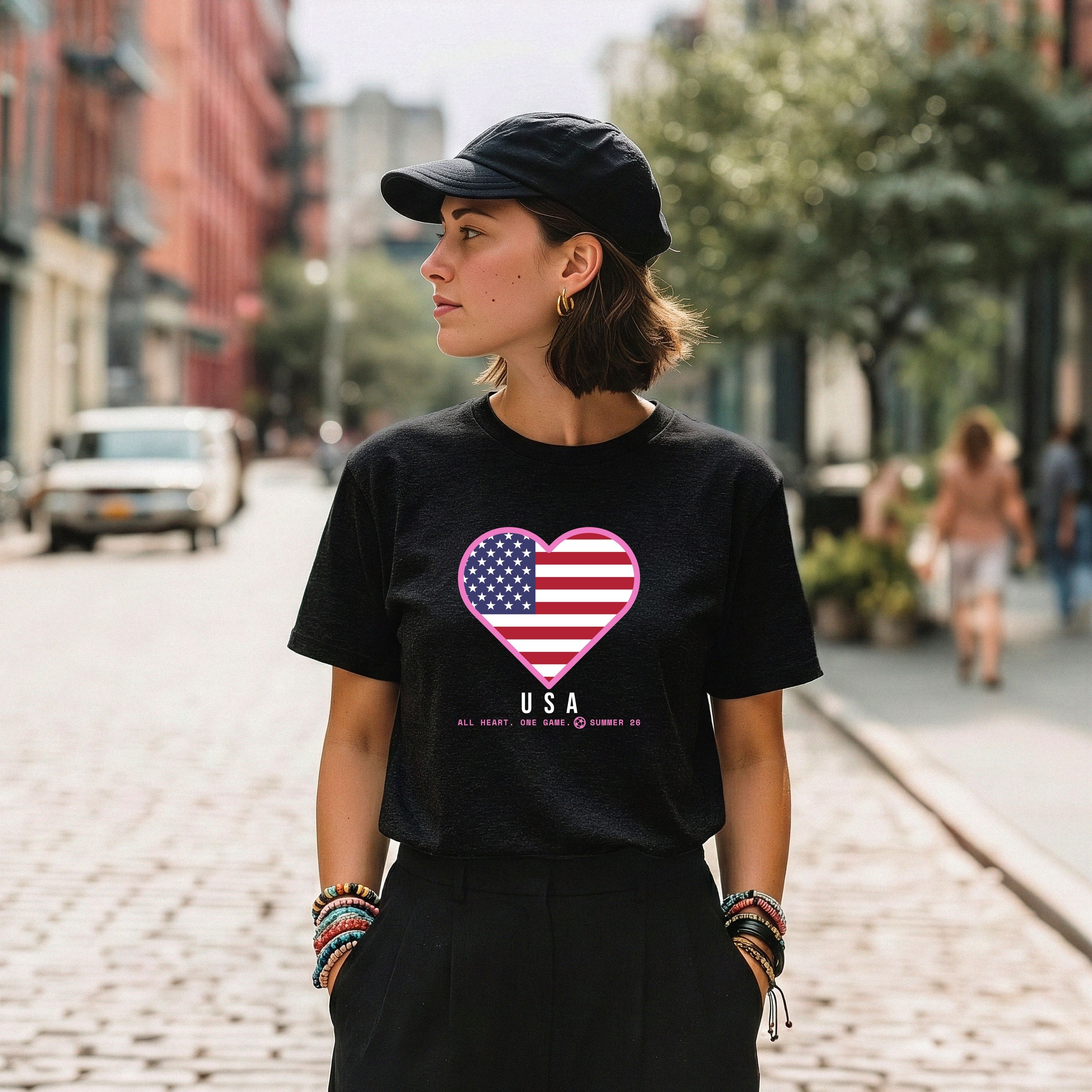 Heart of USA — Women’s Soft Game Day T-Shirt