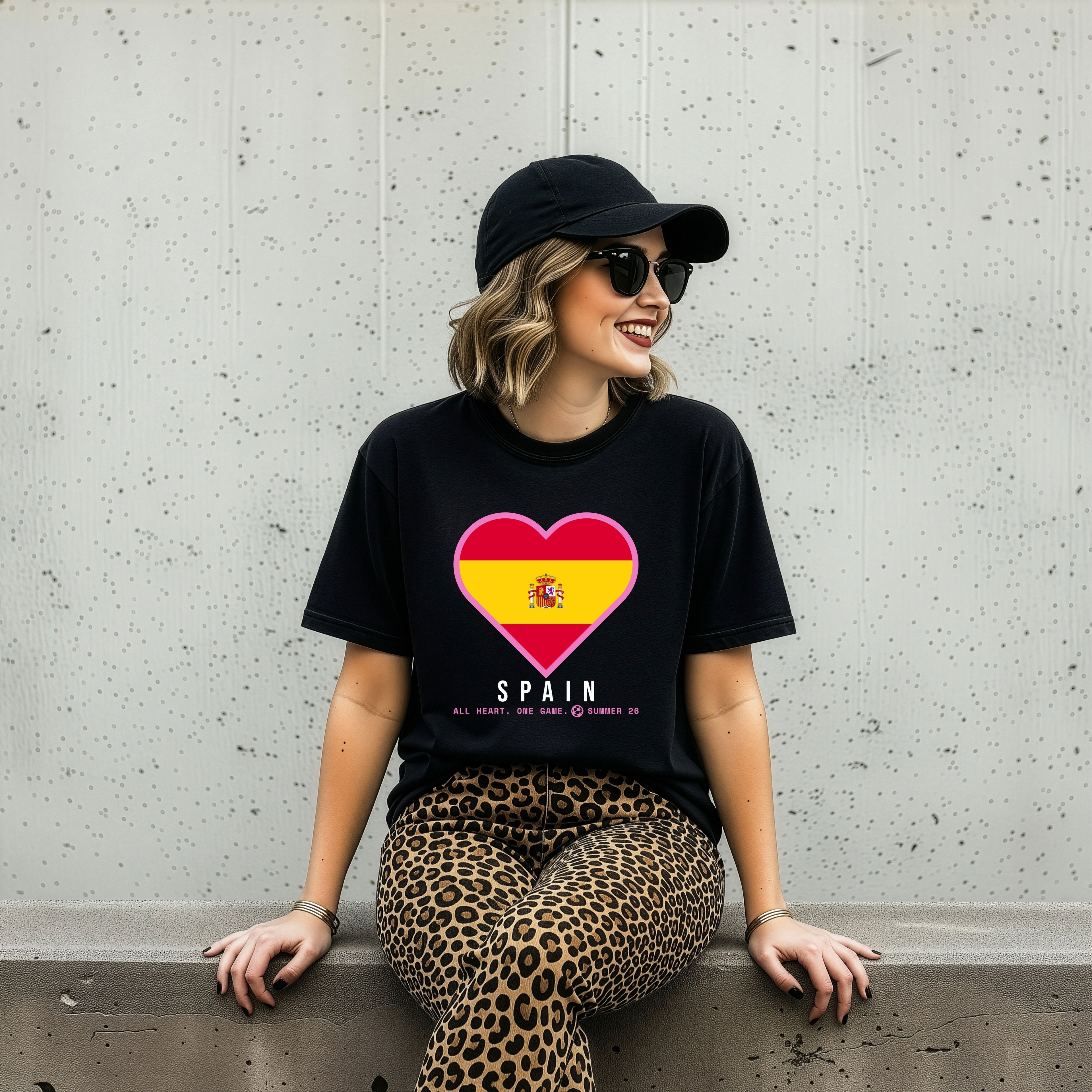Heart of Spain — Unisex Oversized Game Day T-Shirt