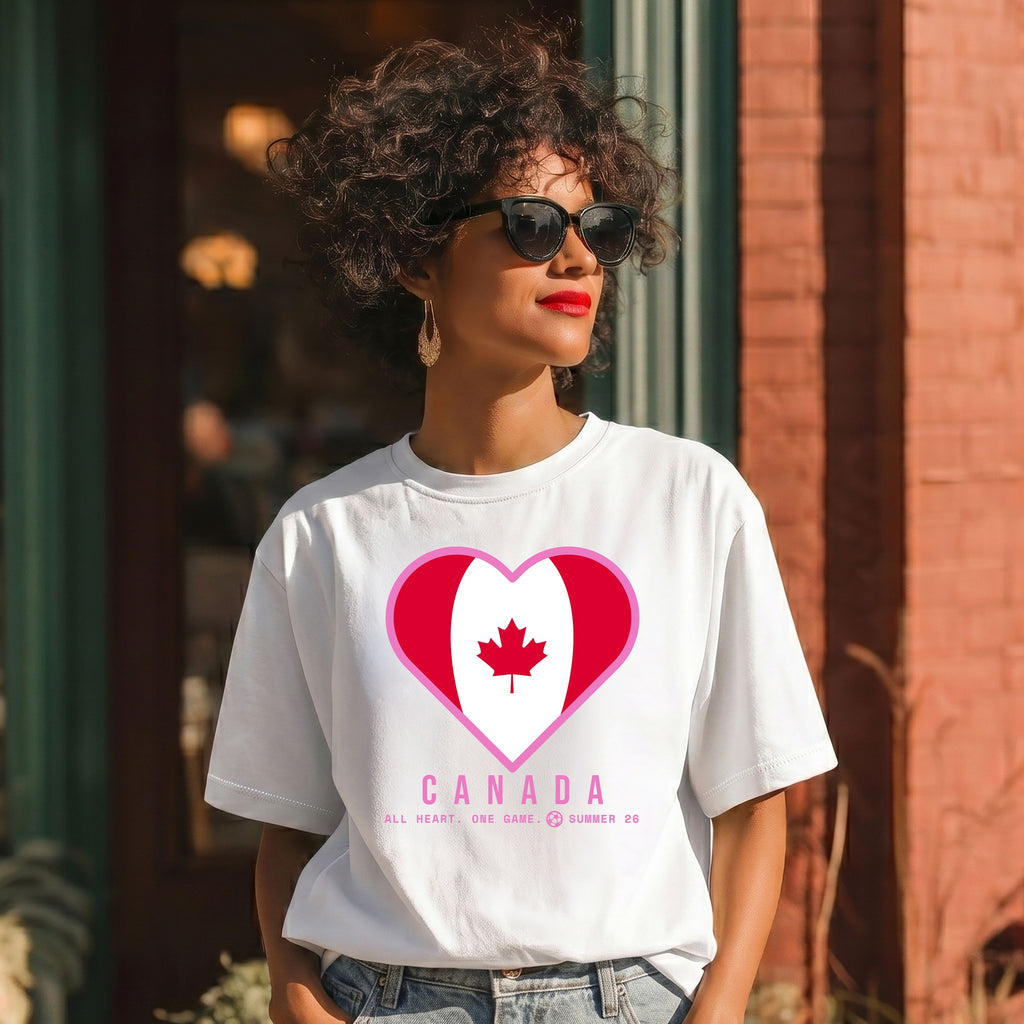 Heart of Canada — Women’s Soft Game Day T-Shirt (White)