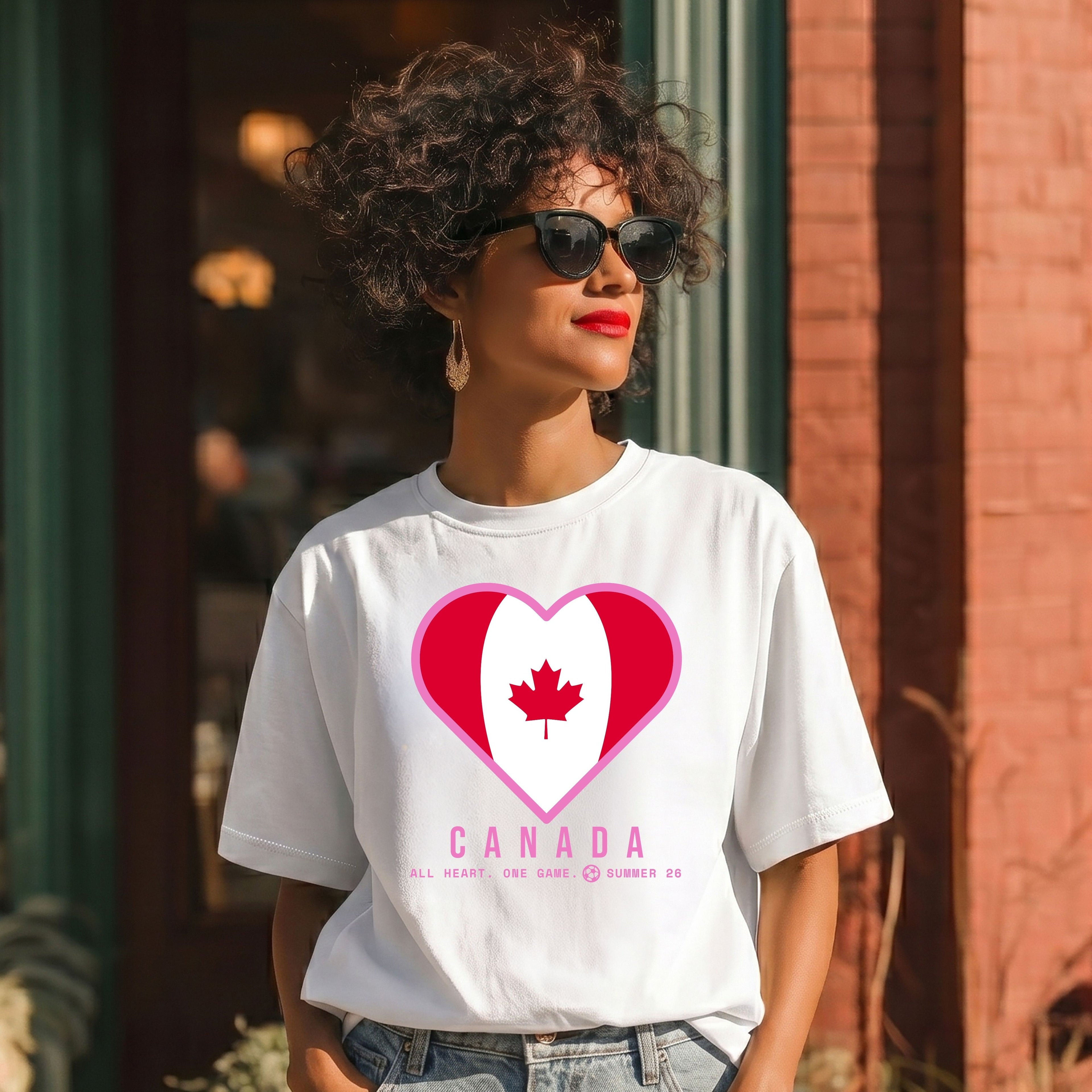 Heart of Canada — Women’s Soft Game Day T-Shirt (White)