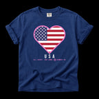 Heart of USA — Unisex Oversized Game Day T-Shirt
