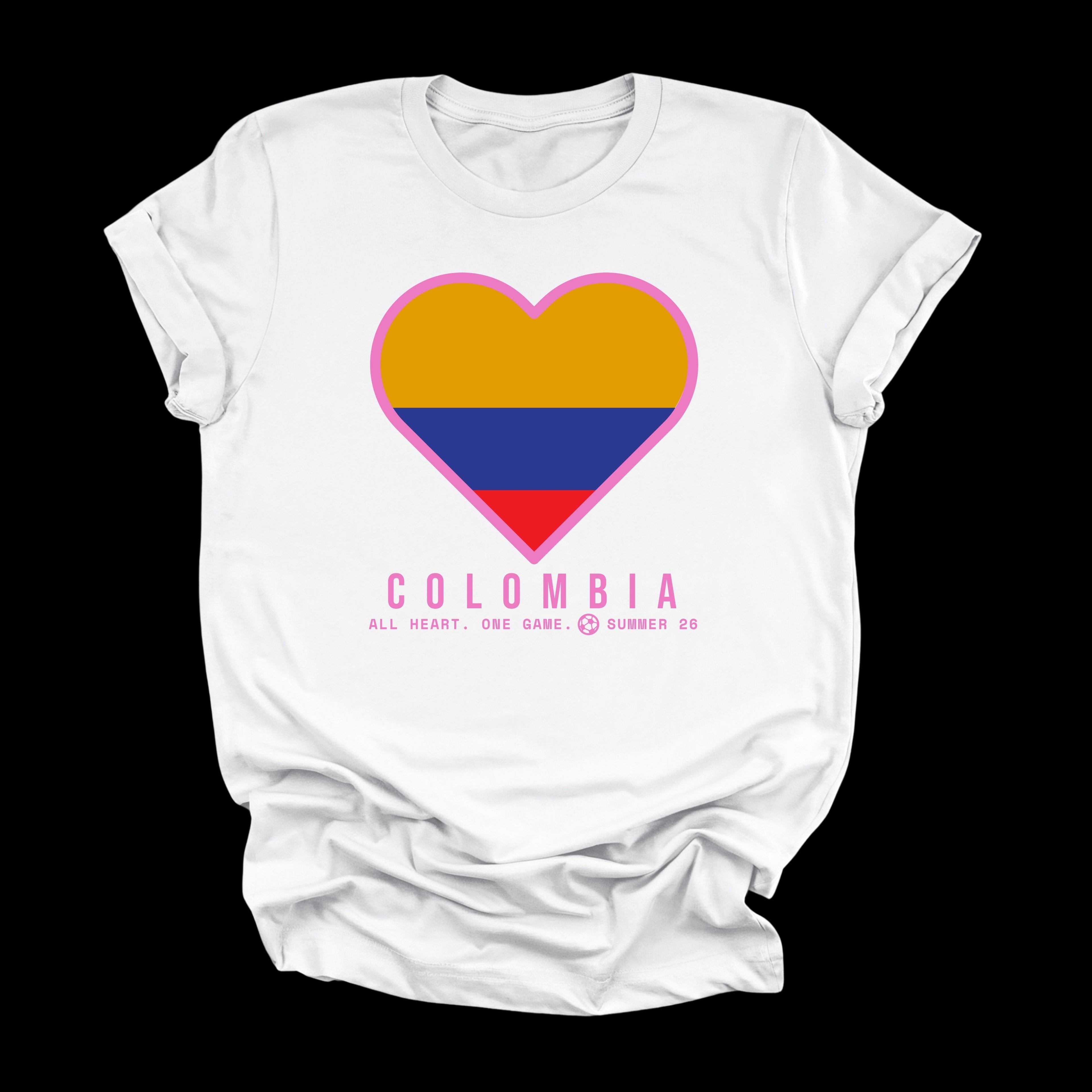 Heart of Colombia — Women’s Soft Game Day T-Shirt (White)