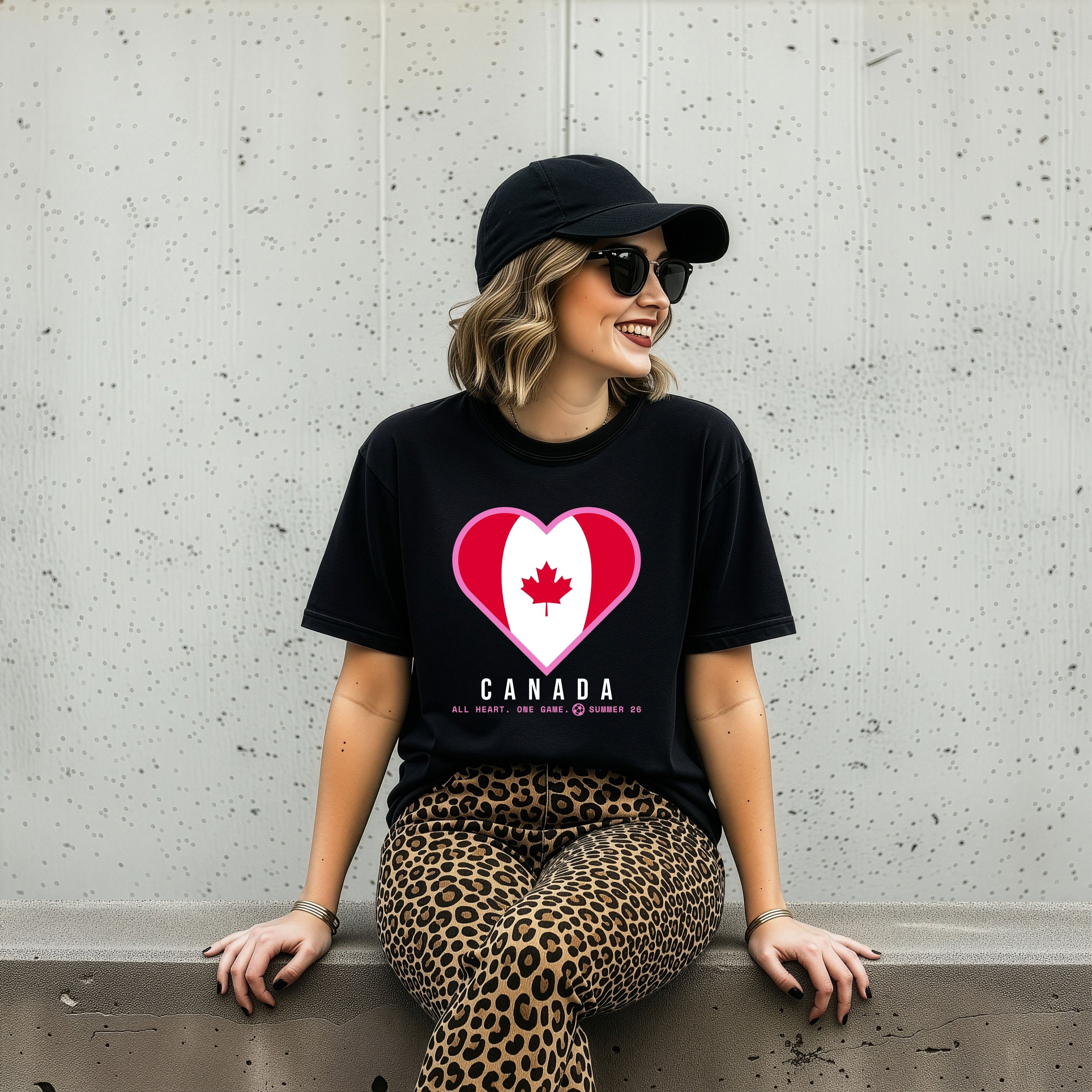 Heart of Canada — Unisex Oversized Game Day T-Shirt