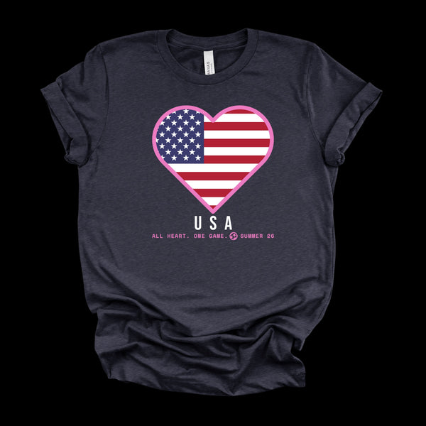 Heart of USA — Women’s Soft Game Day T-Shirt