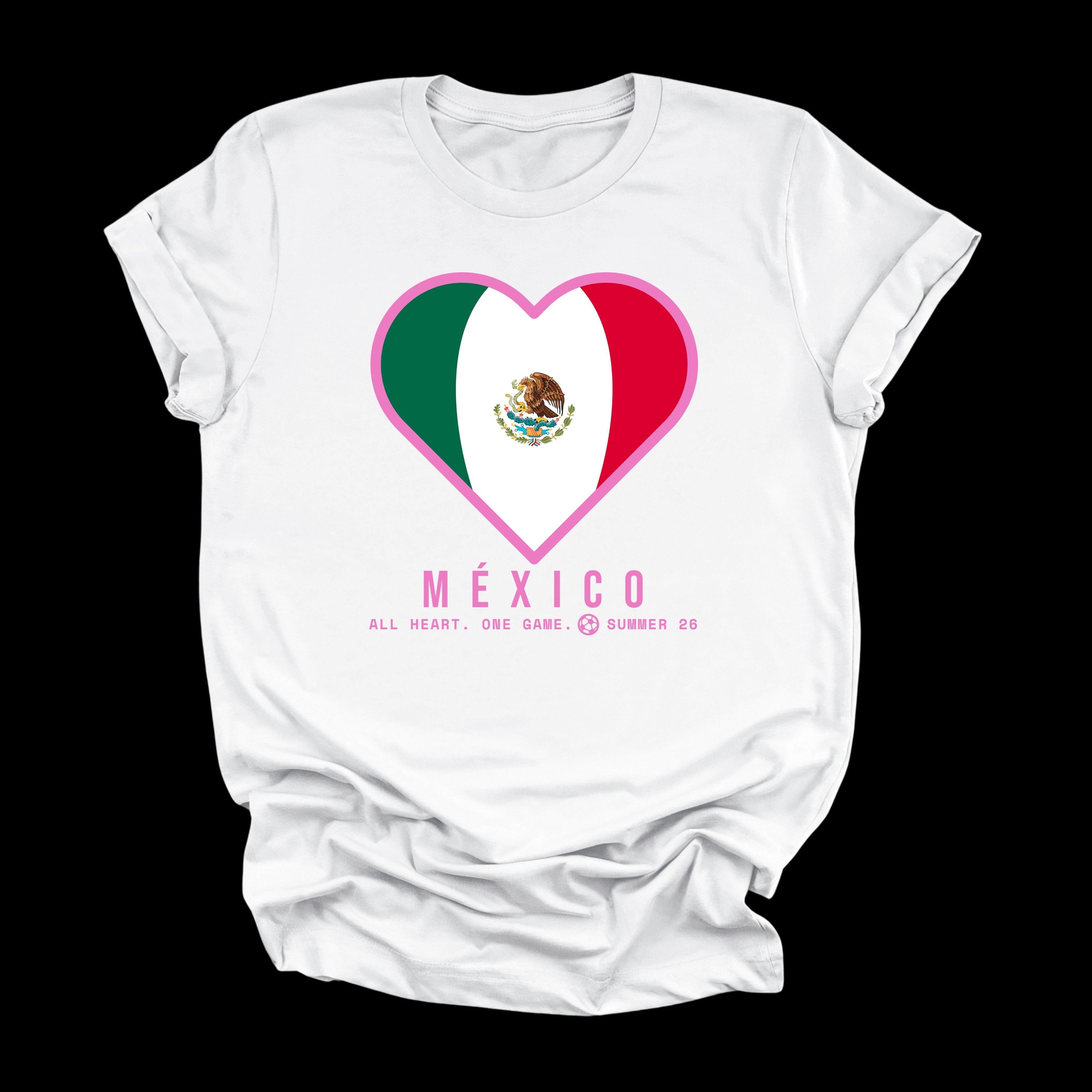 Heart of Mexico — Women’s Soft Game Day T-Shirt (White)
