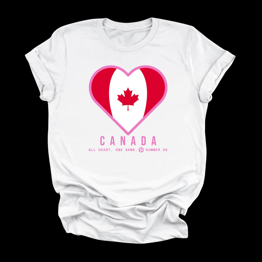 Heart of Canada — Women’s Soft Game Day T-Shirt (White)