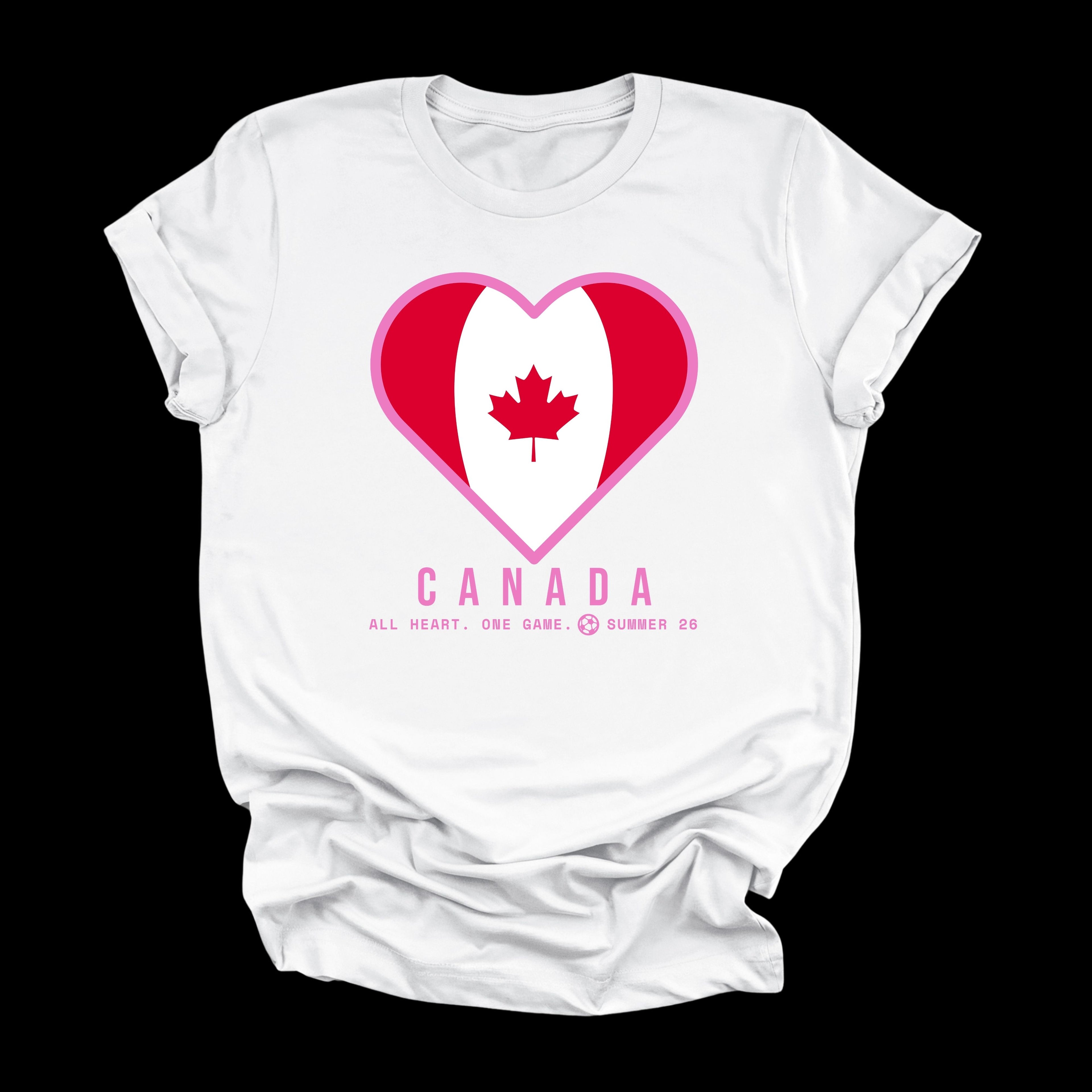 Heart of Canada — Women’s Soft Game Day T-Shirt (White)