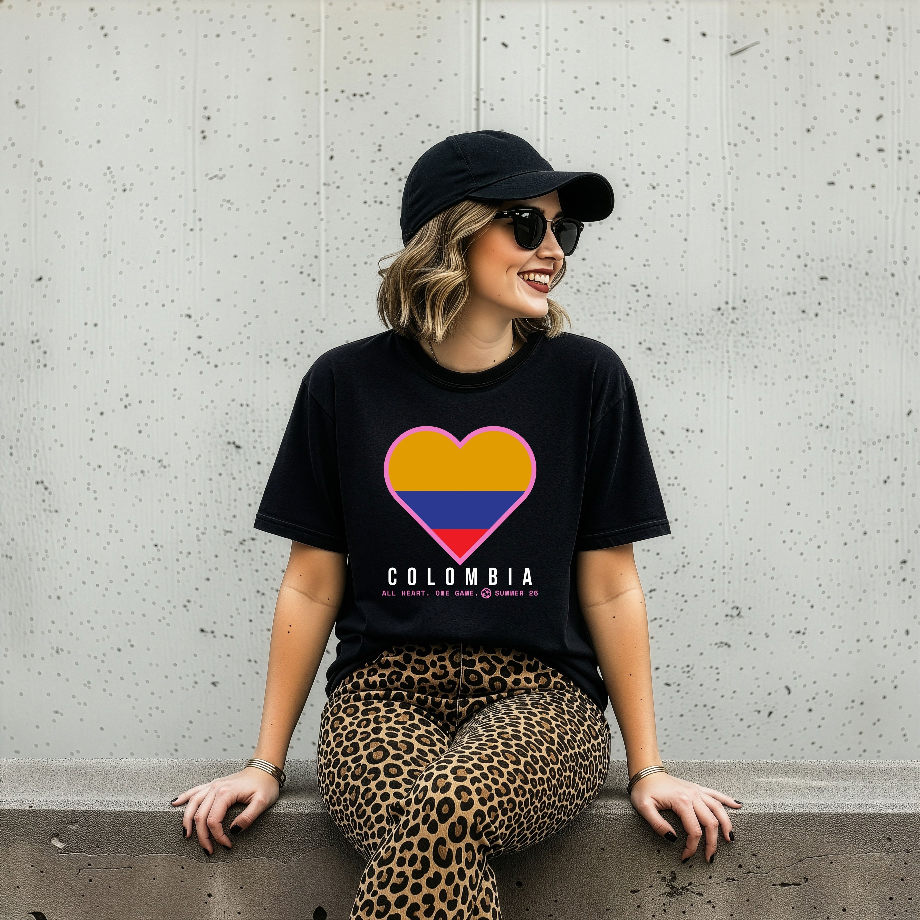 Heart of Colombia — Unisex Oversized Game Day T-Shirt