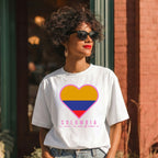 Heart of Colombia — Women’s Soft Game Day T-Shirt (White)