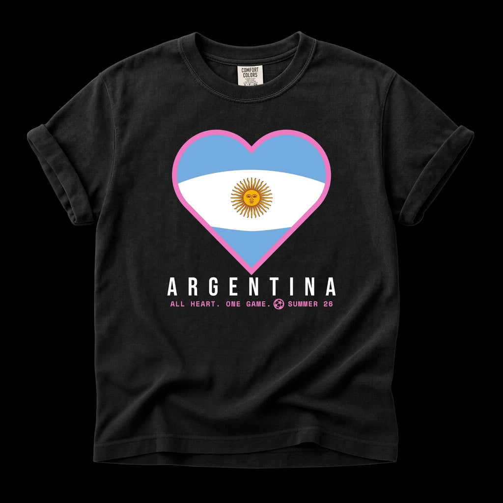 Heart of Argentina — Unisex Oversized Game Day T-Shirt