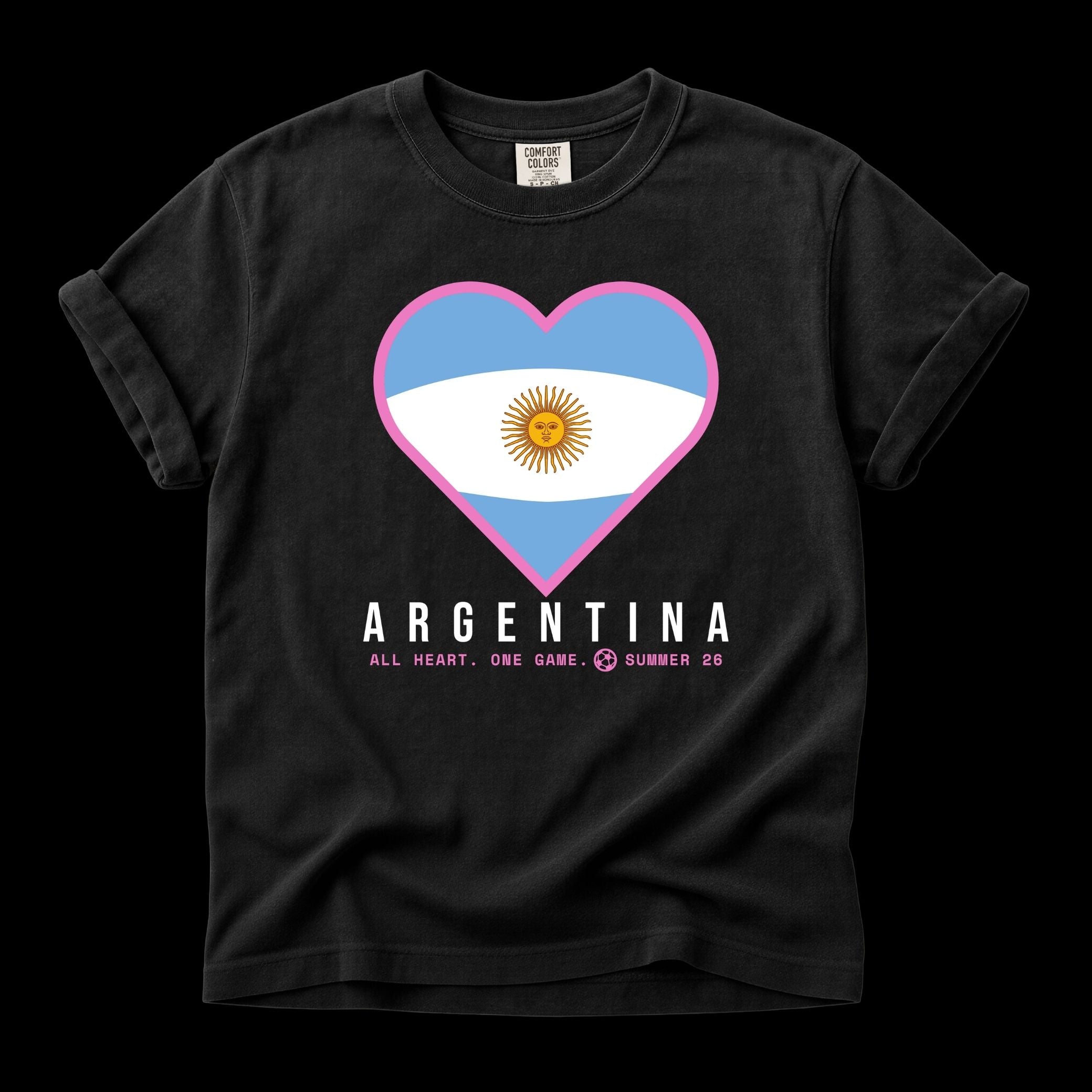 Heart of Argentina — Unisex Oversized Game Day T-Shirt