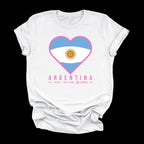 Heart of Argentina — Women’s Soft Game Day T-Shirt (White)