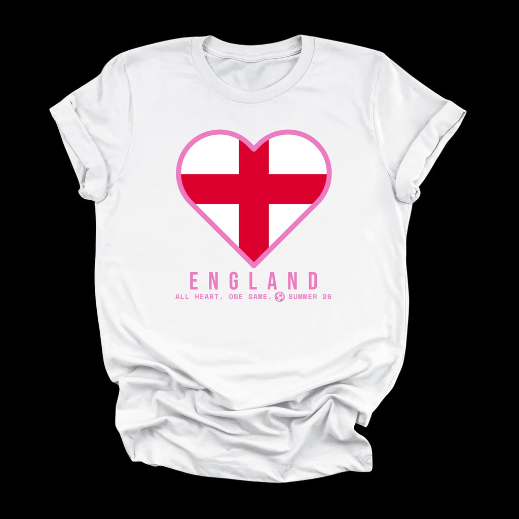 Heart of England — Women’s Soft Game Day T-Shirt (White)