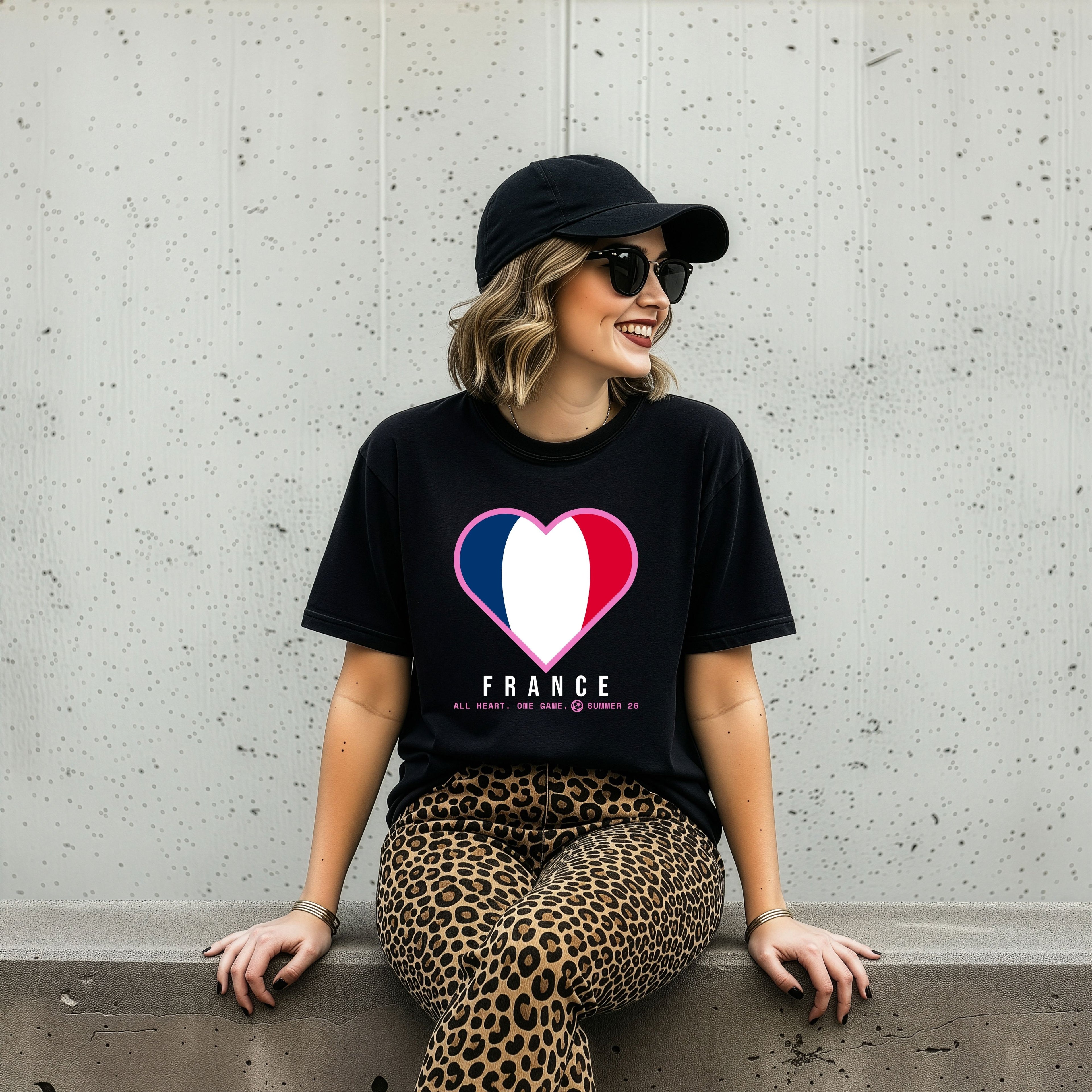 Heart of France — Unisex Oversized Game Day T-Shirt