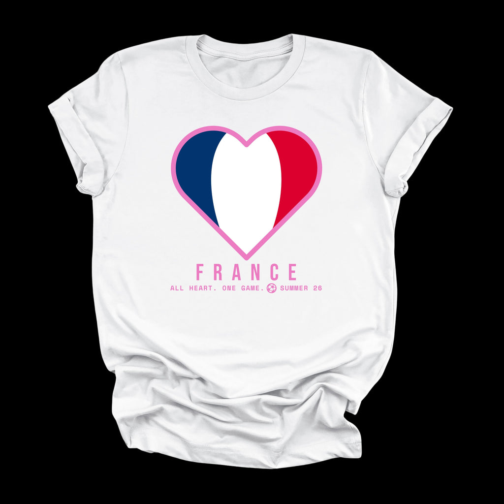 Heart of France — Women’s Soft Game Day T-Shirt (White)