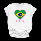 Heart of Brazil — Women’s Soft Game Day T-Shirt (White)