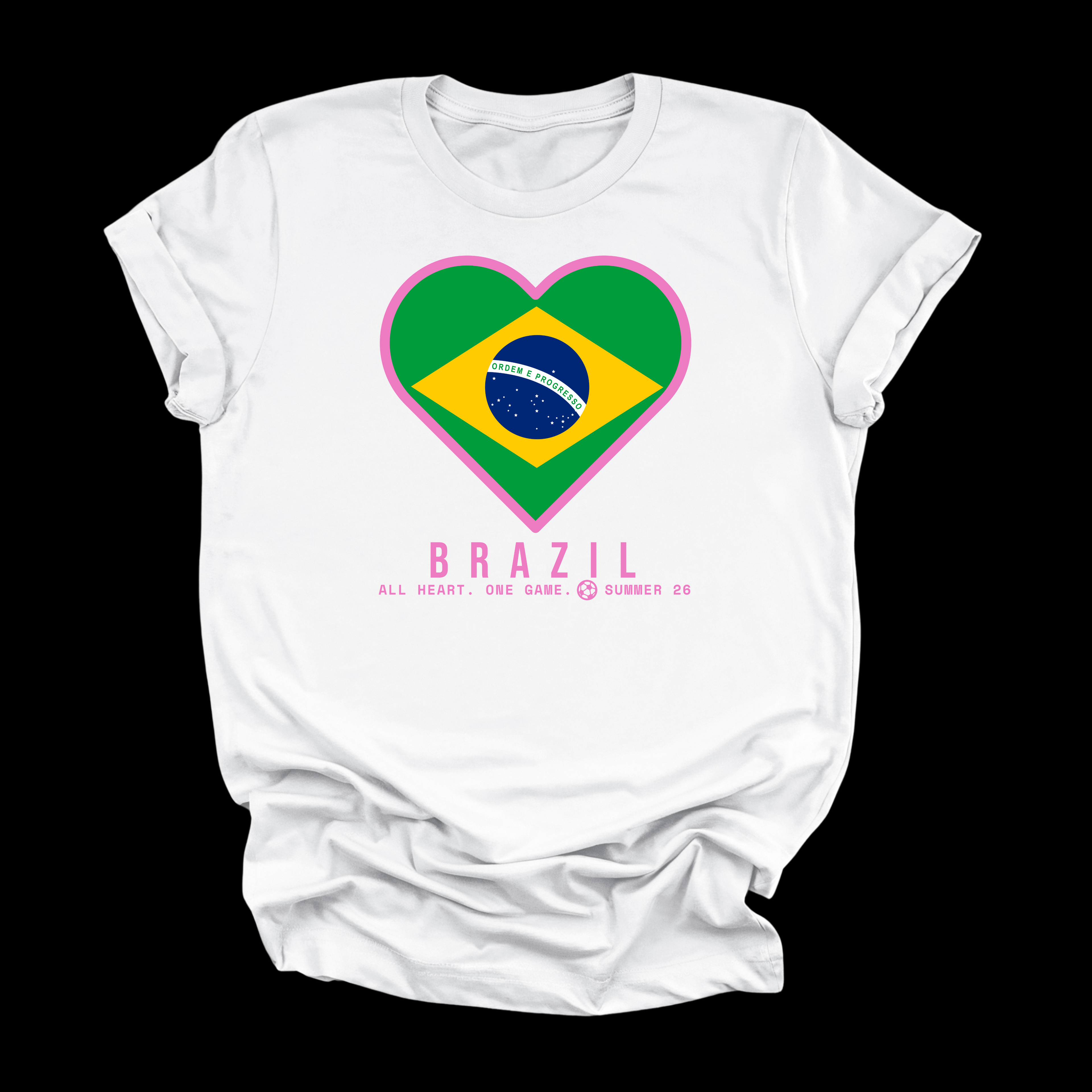 Heart of Brazil — Women’s Soft Game Day T-Shirt (White)
