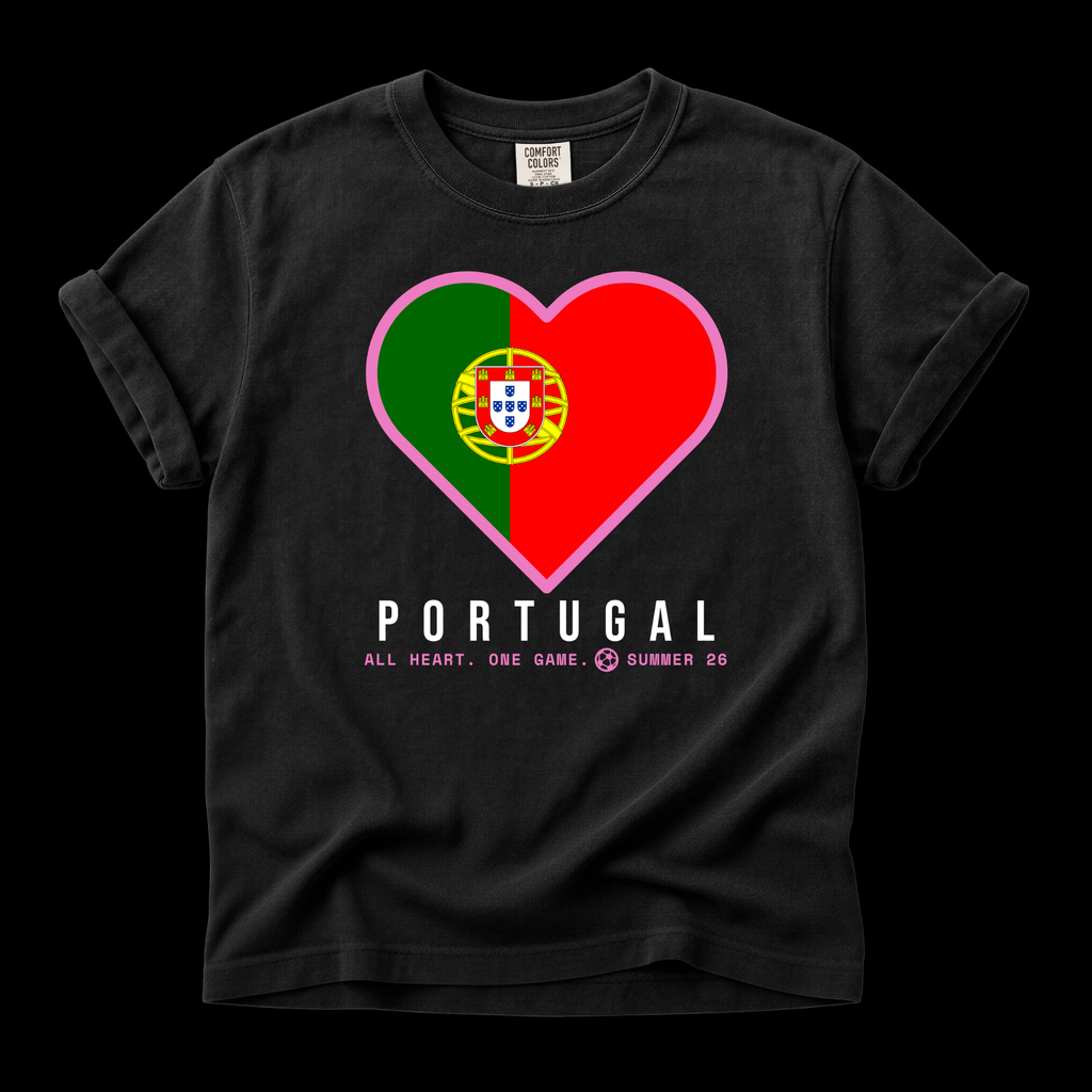 Heart of Portugal — Unisex Oversized Game Day T-Shirt