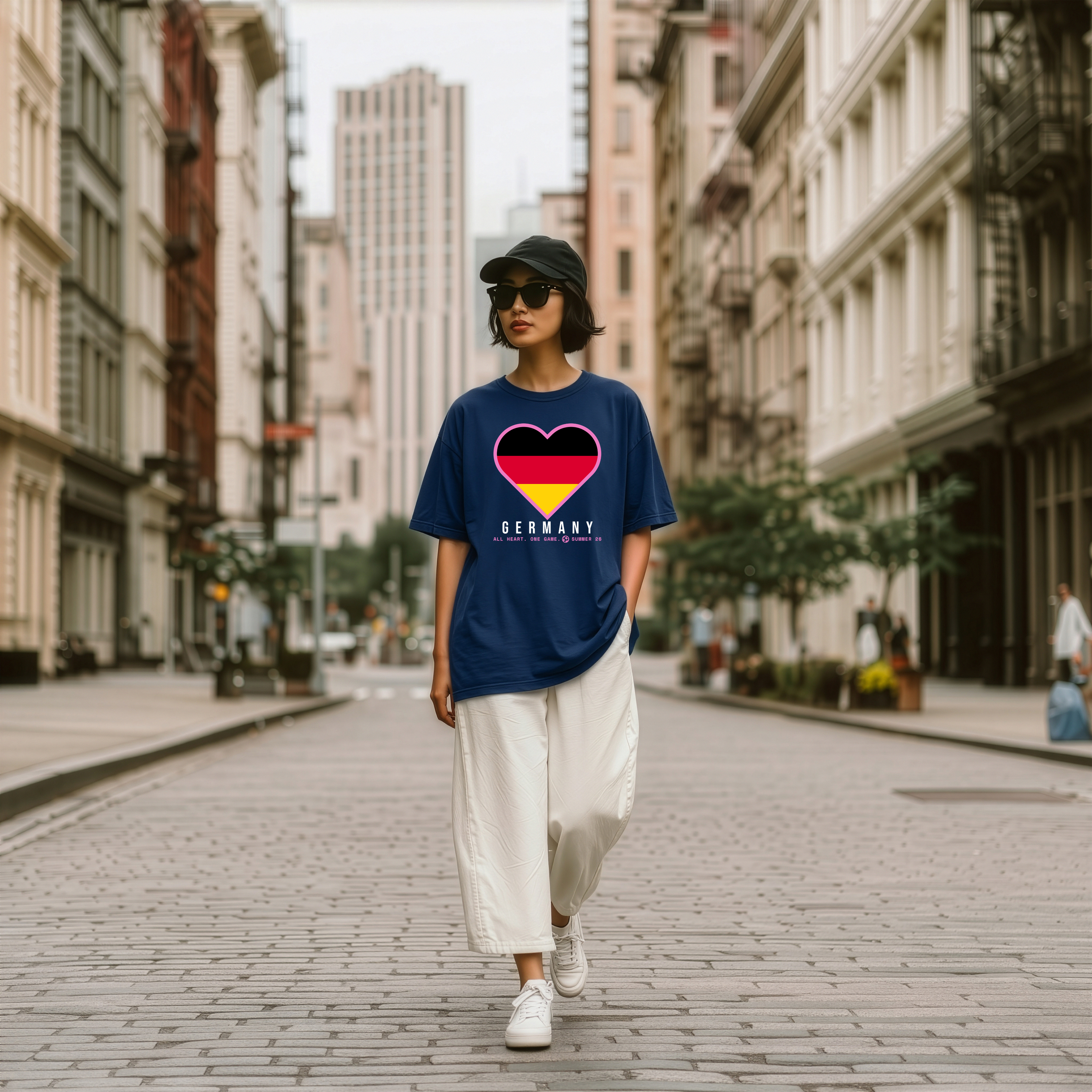 Heart of Germany — Unisex Oversized Game Day T-Shirt