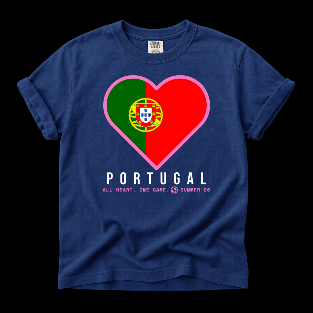 Heart of Portugal — Unisex Oversized Game Day T-Shirt